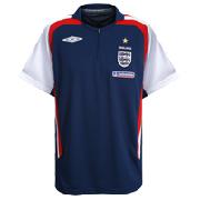 England Bench Poly Polo Shirt - Bright Navy/White/Vermillion