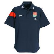 England Rugby Team Polo Shirt - Obsidian/White