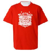 England Sketch T-Shirt - Vermillion/White