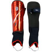 England Target Shin Pad - RED/CHROME/NAVY/WHITE - Kids