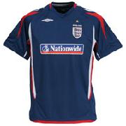 England Training Shirt - Bright Navy/White/Vermillion - Kids