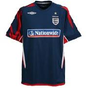 England Training Shirt - Bright Navy/White/Vermillion