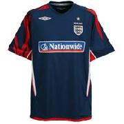 England Training Shirt - Bright Navy/White/Vermillion