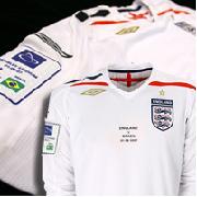England V Brazil Commemorative Home Shirt 2007/09 - Long Sleeve
