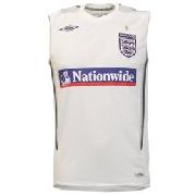 England Junior Sleeveless Training Jersey White/Flint/Titanium