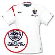 05-07 England Home Womens Shirt + Germany Wc2006 Embroidery