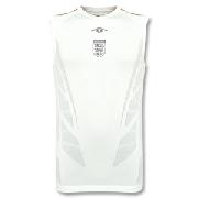 06-07 England Sleeveless Base Layer Tee-White/Silver