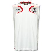 06-07 England World Cup Sleeveless Tee-Boys-White/Grey