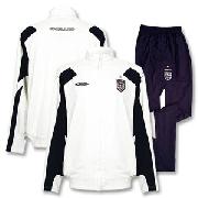 06-07 England Woven Tracksuit - White/Navy - Boys