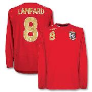 06-08 England Away L/S Shirt + No.8 Lampard