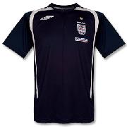 07-08 England Bench Poly Polo - Dark Navy/Light Grey