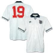 1990 England Home Retro Shirt + No.19