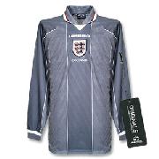 96-97 England Away L/S Shirt - Players