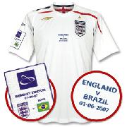 Wembley Opening International Match England Home Shirt